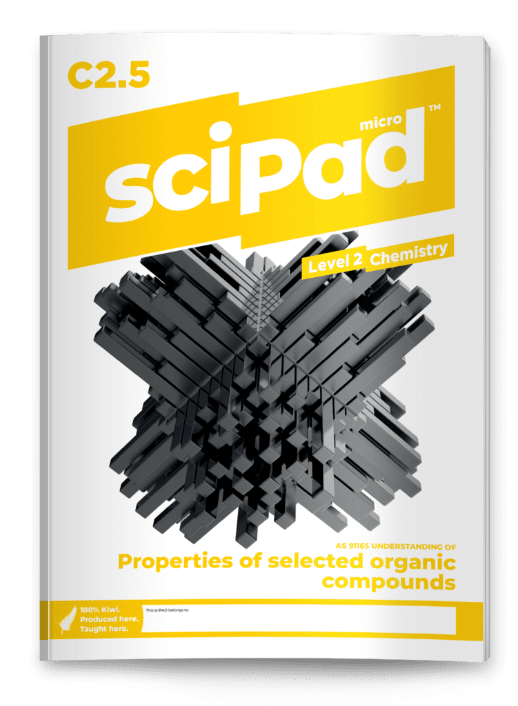 NCEA Chemistry Levels 1, 2 & 3 Workbooks, Study & Revision Guides | sciPAD